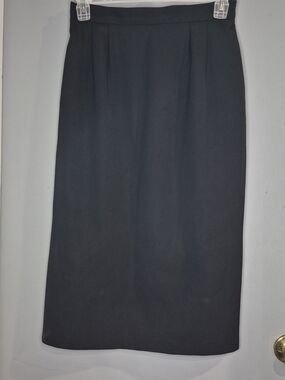 Vintage Prophecy Black Wool Pencil Skirt - Women